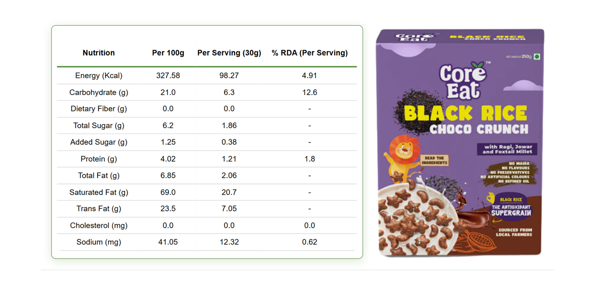Black Rice Choco Crunch | 250g Banner Desktop
