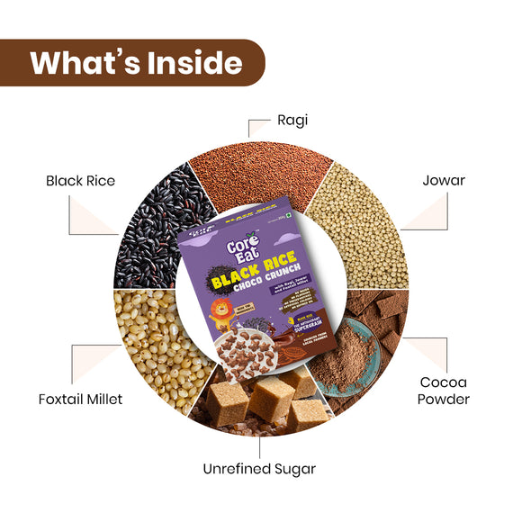 Black Rice Choco Crunch 250g | Healthy Chocolate Snack – Coreeat