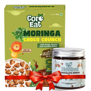 CoreEat's Breakfast Crunch & Spread Combo - Hazelnut Chocolate Spread + Moringa Choco Crunch